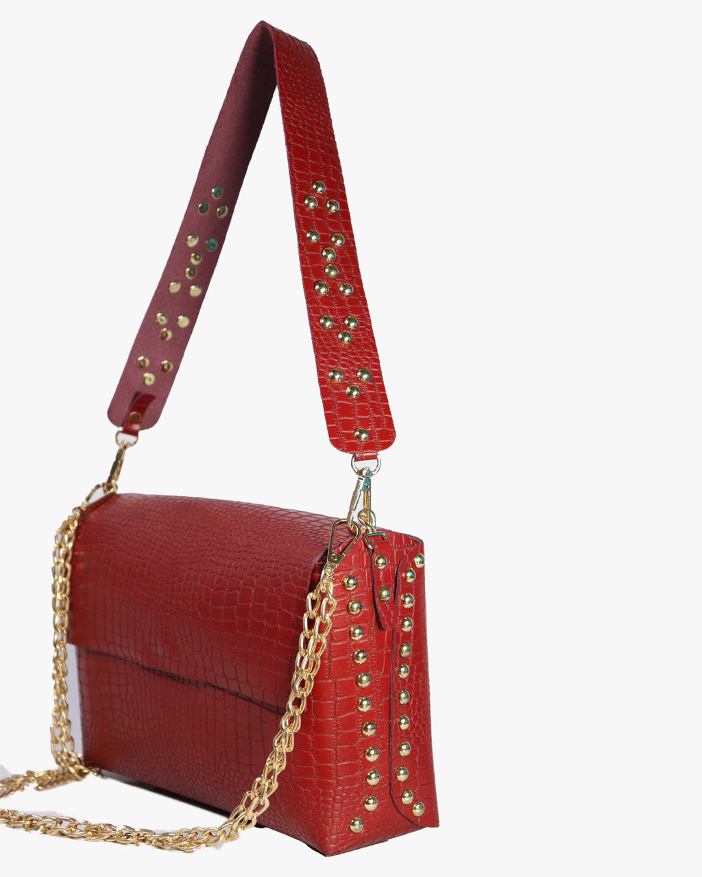 Multi-use Textured Leather crossbody Bag