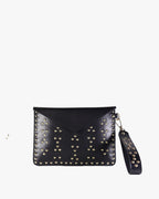 Signature Studded leather Clutch