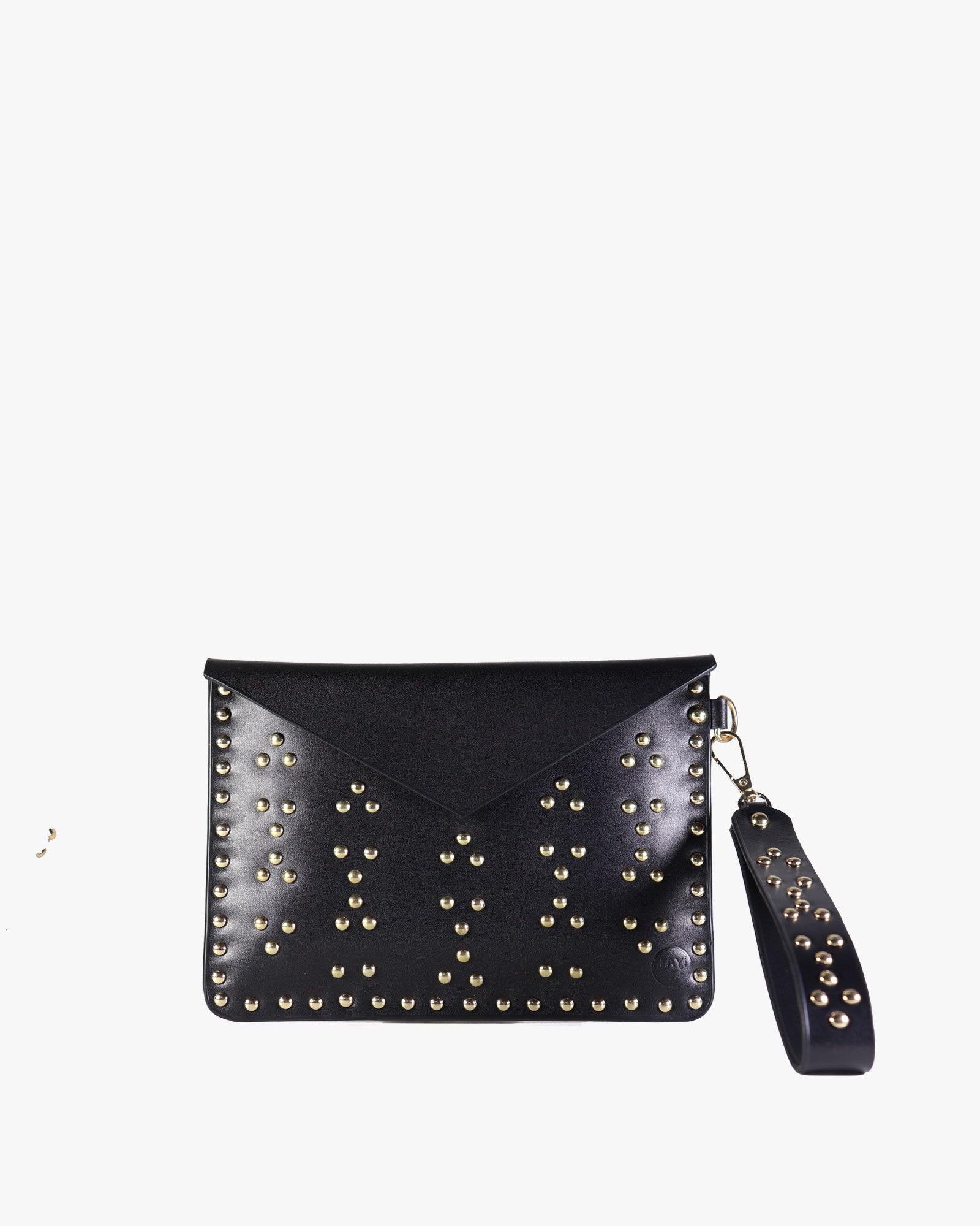 Signature Studded leather Clutch