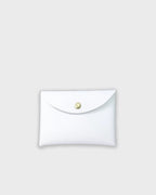 white leather wallet